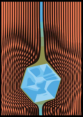 Abstract Ice Cube Flow Illustration