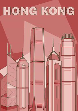 Hong Kong Cityscape Illustration