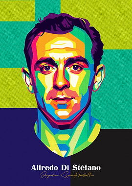 Alfredo Di Stéfano WPAP Pop Art Portrait