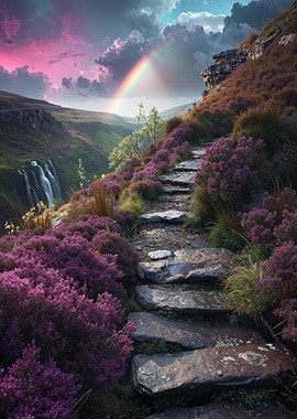Stone Path with Rainbow