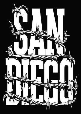 San Diego Barbed Wire Graphic