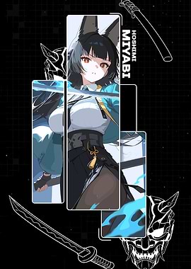 Hoshimi Miyabi Anime Character Art