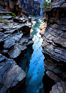 Canyon River Digital Art