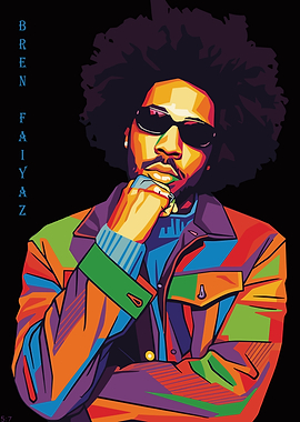 Brent Faiyaz Pop Art Portrait