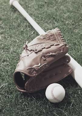 Baseball Equipment on Green Grass