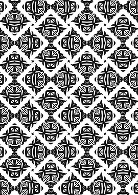 Double Rhombic Geometric Pattern