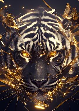 Golden Tiger Portrait