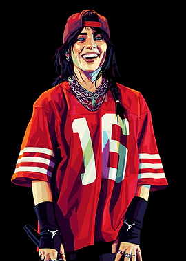 Billie Eilish Pop Art Portrait
