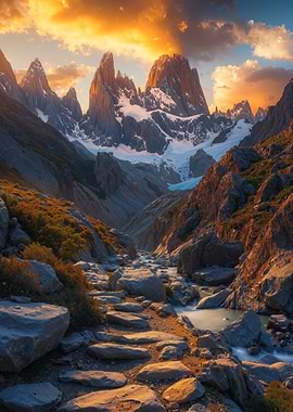 Waterfall Stone Path Glow