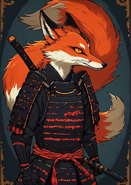 Fox Samurai Warrior