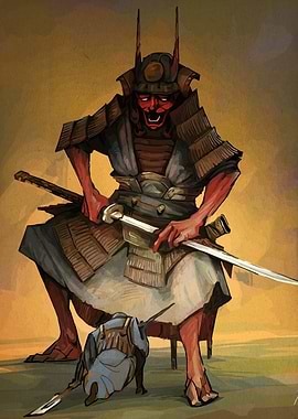 Samurai Warrior with Subordinate