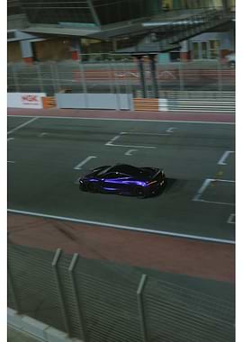 Purple McLaren at the Dubai Autodrome