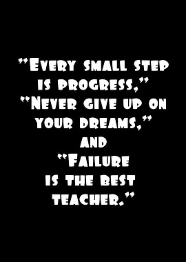 Inspirational Quote on Black Background