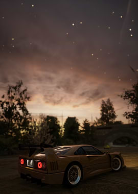 Ferrari F40 Starry Night Nostalgia