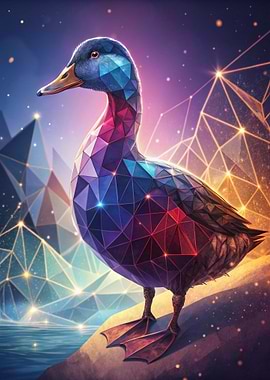 Geometric Duck Digital Art