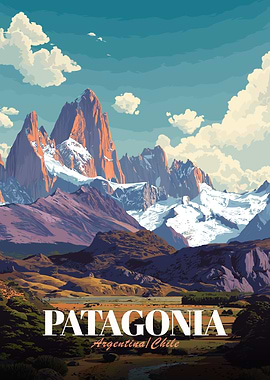 Patagonia Landscape Art Print