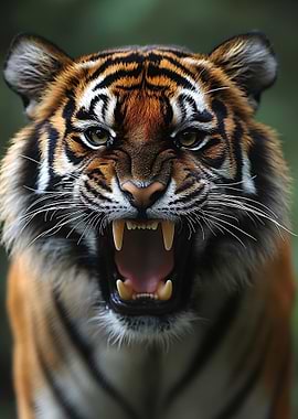 Roaring Tiger Portrait