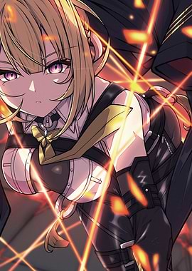 Anime Girl with Intense Gaze