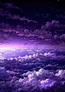 Purple Clouds and Sky
