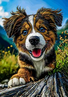 Happy Dog Portrait in Nature