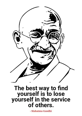 Mahatma Gandhi Quote Portrait