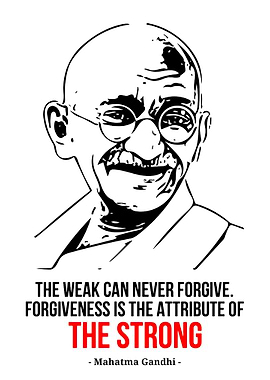 Mahatma Gandhi Quote Portrait