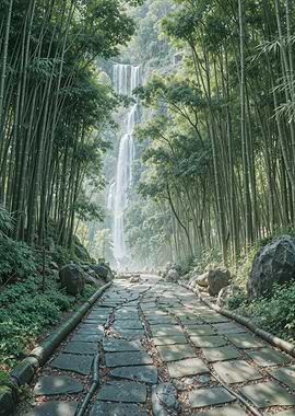 Secret Waterfall Stone Path