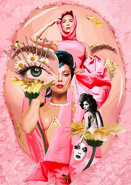 Lady Gaga Pink Collage