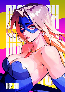 Blonde Superheroine Digital Art
