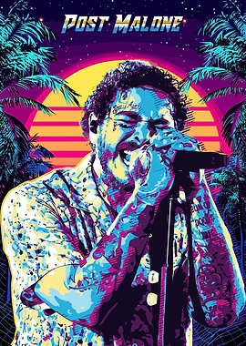 Post Malone Retro Art