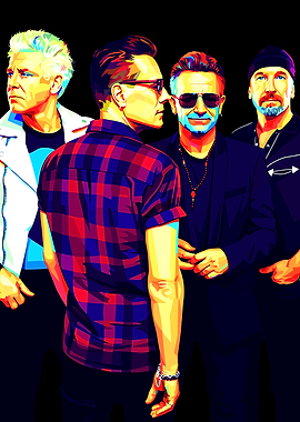 U2 Band Pop Art Portrait