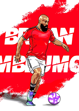 Bryan Mbeumo Football Player Illustration
