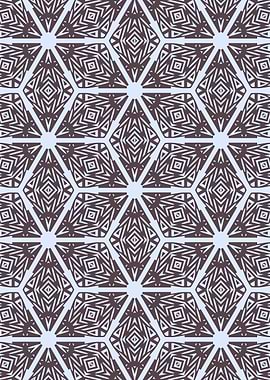 Geometric Brown and Blue Quadrangle Pattern