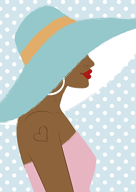 Modern Elegant Woman with Hat