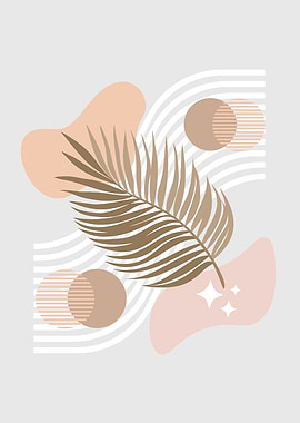 Abstract Palm Leaf Art