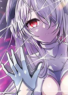 Anime Girl with Red Eyes