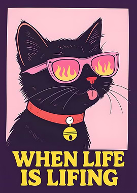 Cool Cat with Sunglasses Poster