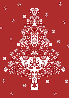 Nordic Scandinavian Christmas Tree Magic