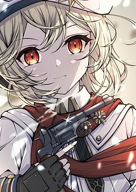 Anime Girl with Revolver