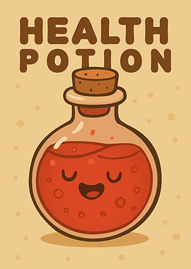 Cute Health Potion Illustration