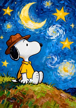Snoopy Starry Night