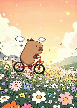 Capybara on a Bike