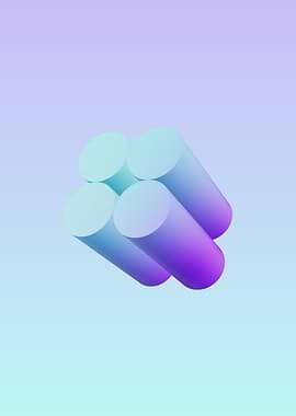 Abstract Cylinders Gradient