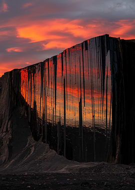 Basalt Columns at Sunset