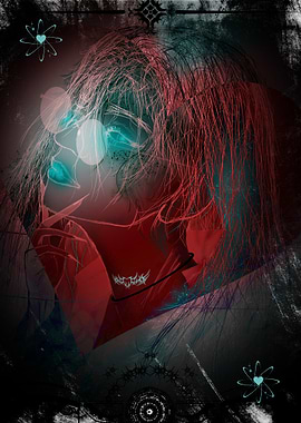 Mystic Portrait with Heart Accents