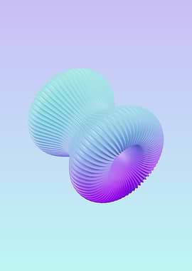 Abstract Torus with Gradient Colors