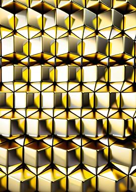 Golden Cubes Pattern