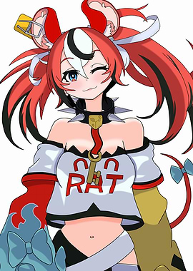 Anime Girl with Rat Theme
