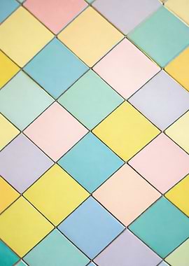 Pastel Diamond Tile Pattern