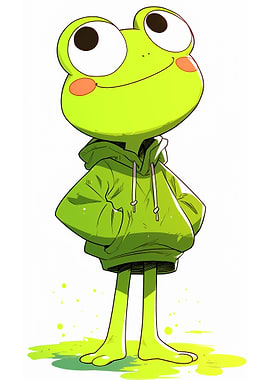 Sanrio Cartoon Frog in Hoodie